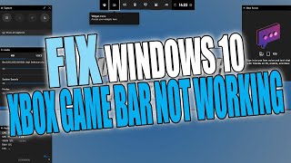 How To Fix Xbox Game Bar Not Working amp Overlay Not Showing In Windows 10 [upl. by Royal377]