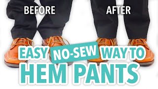 Easy NoSew Way to Hem Pants  HGTV Handmade [upl. by Nnaylime]