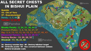 All secret hidden chests in Bishui Plain Genshin Impact [upl. by Irodim]