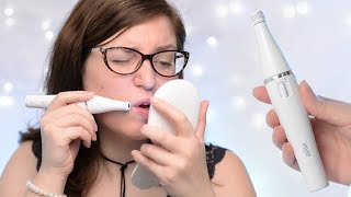 Braun Face Facial Epilator and Cleansing Brush Review amp Demo  CORRIE V [upl. by Namhcan]