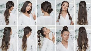 10 EASY HEATLESS BACK TO SCHOOL HAIRSTYLES [upl. by Nylime]