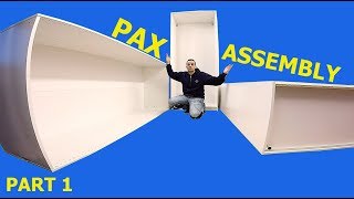 IKEA PAX Wardrobe Assembly PART 1 [upl. by Perreault]