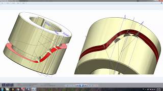 Straight Groove on Cylindrical Surface  SolidWorks Tutorial [upl. by Bolling]