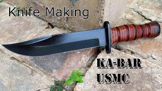 Fabricación de cuchillo de combate KaBar USMC [upl. by Hisbe]