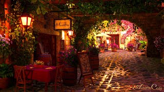 COZY ITALIAN RESTAURANT PATIO AMBIENCE Music from Another Room Peaceful Chatter Relaxing Nature [upl. by Kelson]