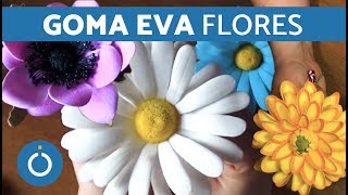 GOMA EVA FLORES  CÓMO HACER FLORES de FOMI [upl. by Ferrell]