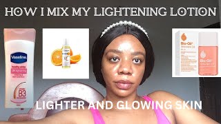 How I mix my lotion for glowing and even skin tone [upl. by Kusin945]