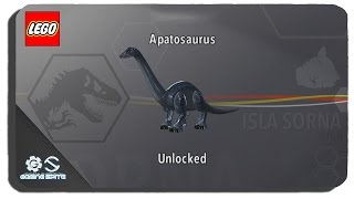 Lego Jurassic World  How to Unlock Apatosaurus Dinosaur Character Location [upl. by Leihcar]