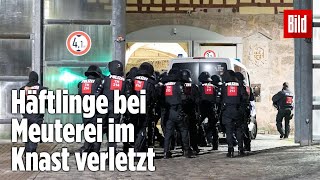 Gefängnismeuterei Polizei stürmt Knast in Thüringen  JVA Untermaßfeld [upl. by Alveta]