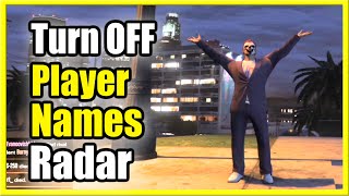 How to TURN OFF Names Tags and Radar in GTA 5 Online No Player Names [upl. by Janeczka642]