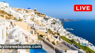 🔴 Recorded live footage webcam from Santorini  Greece [upl. by Boucher]