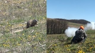 Groundhog Hunting with Muzzleloader Bow amp Rifle 2012 [upl. by Monreal]